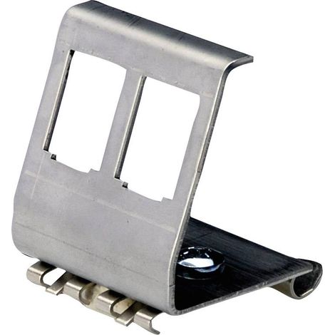 Adaptateur Keystone pour rail DIN pour 2 modules Keystone (1/3)