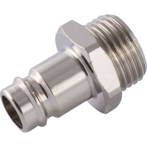 Embout de coupleur RS PRO, Filetage vers Mâle G 3/8 Mâle 3/8pouce 3/8pouces en Laiton nickelé ( Prix pour Paquet de 10 ) (1/2)