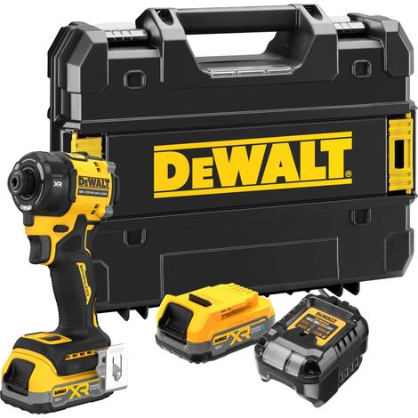 DeWALT Utensili - Avvitatore a impulsi a batteria da 18 V, 2 batterie XR da 1,7 Ah, caricabatterie DCF870E2T (1/5)