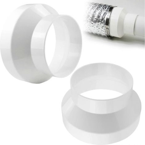 2 réducteurs de conduit en ABS, adaptateurs de conduit 150 mm à 100 mm, réduction de ventilation pour conduit d'extraction d'air (1/5)