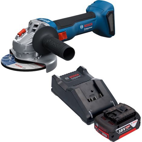 Bosch GWS 18V-8 Professional Akku Winkelschleifer 18 V 125 mm Brushless + 1x Akku 5,0 Ah + Ladegerät