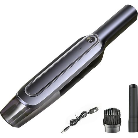 Kabelloser, tragbarer Autostaubsauger für trockene und nasse Oberflächen, starke Saugkraft, wiederaufladbar, geeignet für Autos und Haushalte.