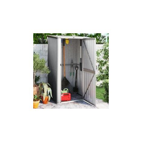 Abri de jardin Gris 118,5x97x209,5 Acier galvanisé (1/5)