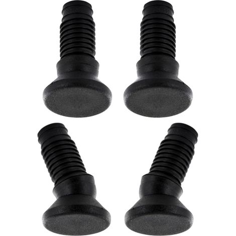 cyclingcolors 4x Piedi regolabile tappo plastica piedino piede tondo tubi sedia mobili nero (25/16mm) (1/4)