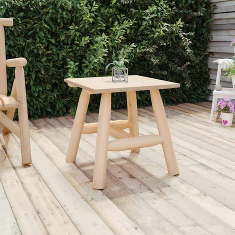 Table d'appoint en bois d'épicéa massif table basse pour jardin et balcon 49x49x50 cm - PANGIVO (1/5)
