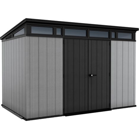 Keter Kunststoff Gerätehaus Artisan 11x7 2.0 – Wetterfest mit Boden, Doppeltüren & Fenster