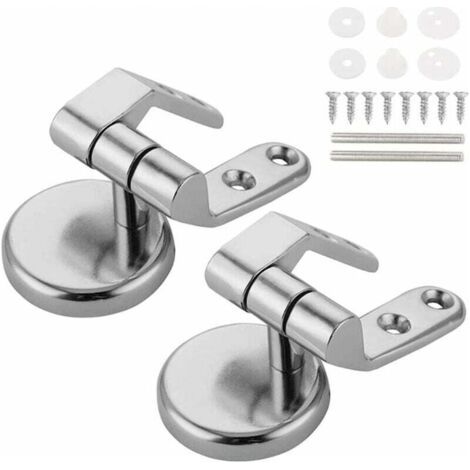 Charniere Abattant WC Fixations de Remplacement Charniere Abattant En Alliage De Zinc WC Siège Charnière pour bois Résine MDF Abattant WC