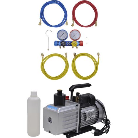 Vakuumpumpe mit 4-Wege-Verteiler-Manometer Set für Klimaanlagen