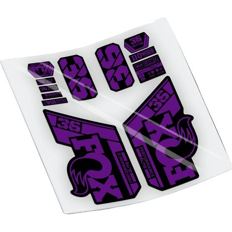 Pegatinas de vinilo resistente, fácil aplicación, color morado. (1/2)