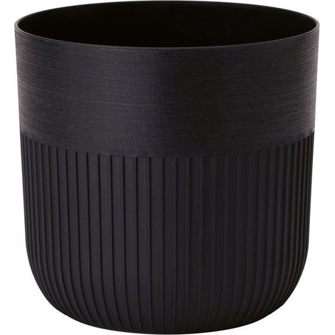 Vaso da fiori rotondo - GARDEN ID - Luca Grande - Ø 40 - 41 L - H 40 cm - Nero