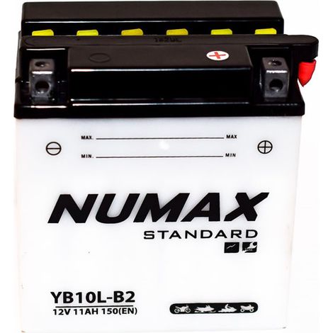 Batterie moto Numax Standard YB10L-B2 12V 11Ah 120A (1/2)