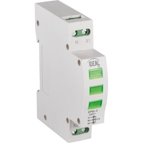 Indicador de voltaje TH35 – 230V AC – 1 módulo – Blanco – Kanlux (1/2)