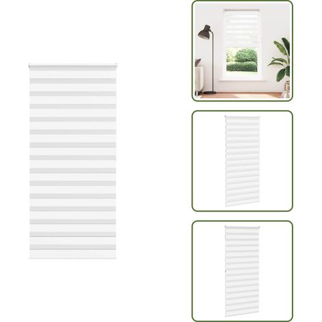 vidaXL Store zèbre blanc 110x200 cm largeur du tissu 105,9cm polyester (1/5)