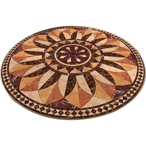Tapis de sol rond antidérapant pour la maison et la chambre - Style 5, 60 x 60 cm (1/2)