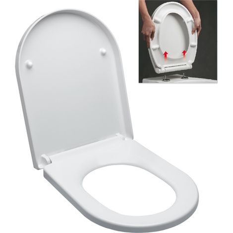 Idevit WC-Sitz mit klassischem Verschluss, passend für die meisten WC-Becken, weiß (EASY2240)