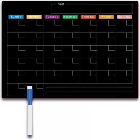 Autocollants magnétiques noirs Daily Lock pour réfrigérateur, notes familiales, mémos, écriture de messages, autocollants pour tableau noir (1/5)