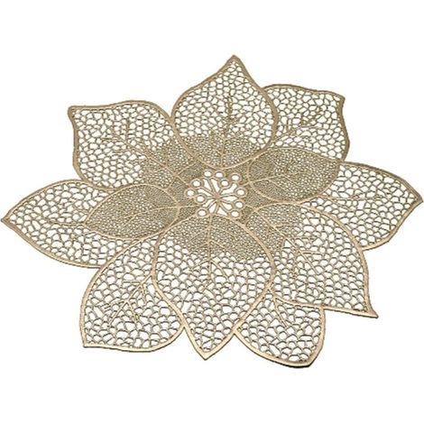 Sets de table ronds décoratifs 2 pièces Sets de table lavables Sets de table Bauhinia Décorations de mariage-Ensoleillé
