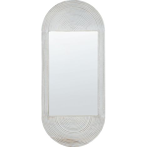 Wandspiegel BRIANT 56 cm 130 cm Mango Holz Weiß