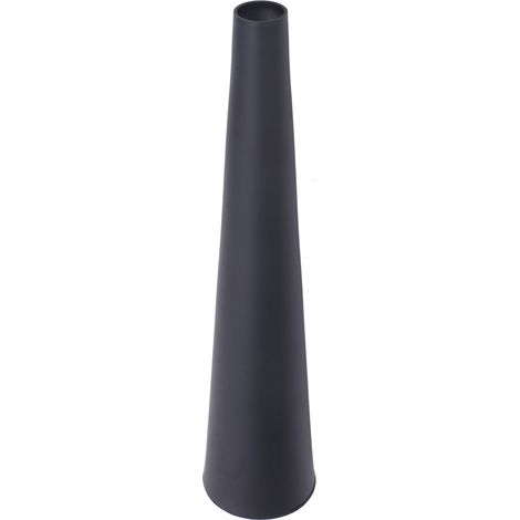 Petit vase à fleurs innovant de style nordique en aluminium, à col étroit et conique, idéal pour meuble TV ou table à manger, noir. (1/5)