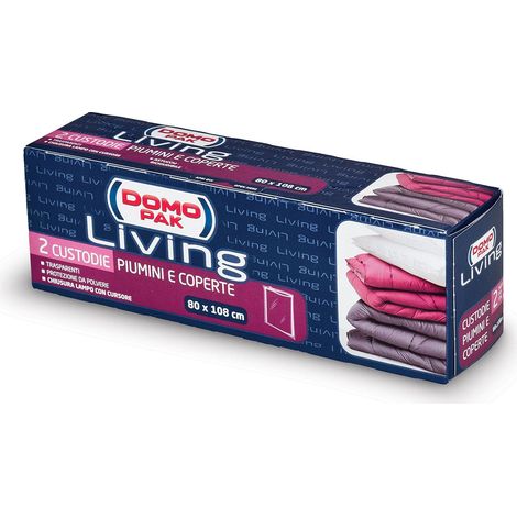 Custodia piumini e coperte domo pack impermeabile trasparente 2 pezzi (1/4)