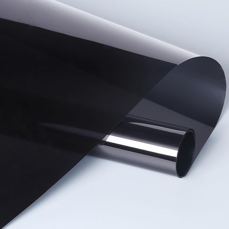 Lámina adhesiva opaca para ventanas, lámina de vidrio con efecto espejo unidireccional, control de temperatura, tinte oscuro, anti-UV, adherencia estática, no requiere pegamento, para el hogar, oficin (1/5)