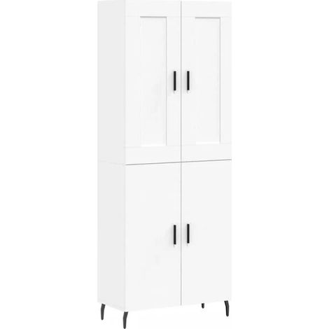 Buffet haut en bois d'ingénierie, 69,5x34x180 cm (1/5)