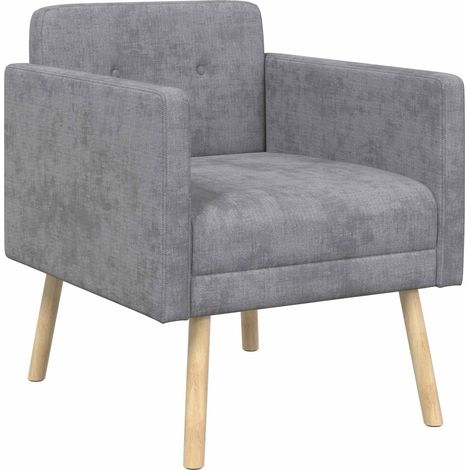 Sillón decorativo Gris Claro Tejido de chenilla vidaXL (1/5)