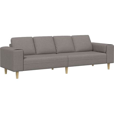 Canapé Sofa de salon Taupe 250 x 77 x 76 cm Polyester (1/5)