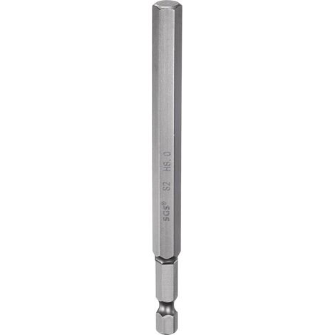 Embout de Tournevis Hexagonal 8mm Métrique Pointe Plate 1/4" Tige Hexagonale 110mm (4.3") Longue Magnétique Embouts de Tournevis à Douille Hexagonale (1/5)
