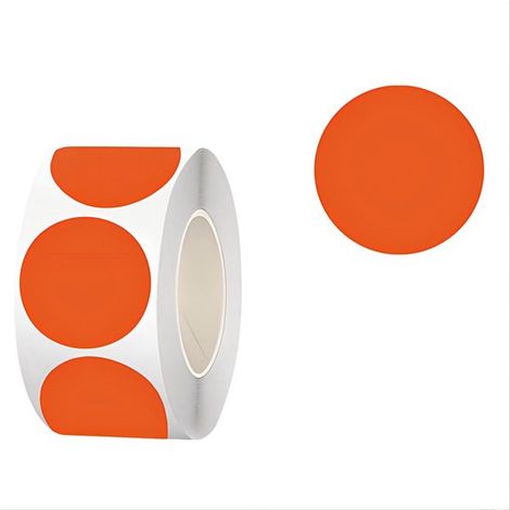 Pegatinas, 2 rollos (500 pegatinas por rollo), Pegatinas redondas, 2,2 cm de diámetro, Etiquetas redondas, Pegatinas de sellado, 6 x 2,5 cm (1/5)