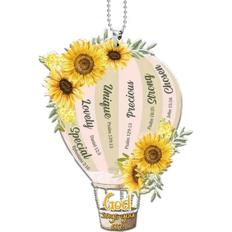 Guirlande En Acrylique - Décoration Fenêtre Voiture Chandelier - Motif Oiseaux Fleur Soleil - Pour Noël Pâques Printemps - 1 Pièce (1/5)