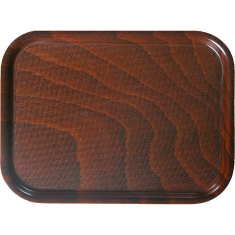 Plateau rectangulaire - Surface antidérapante - 27 x 20 cm - Bois - Dbmark