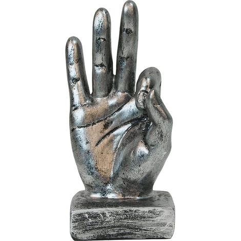 Dekorative Handskulptur aus Kunstharz, Fingerfiguren für den Schreibtisch, handgefertigte Tischdekoration aus Kunstharz, Fingergeste (1/5)