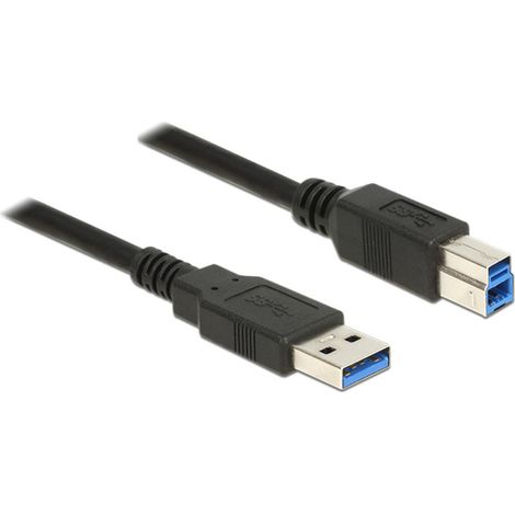 Delock Câble USB USB 3.2 Gen1 USB-A mâle, USB-B mâle 0.50 m noir 85065