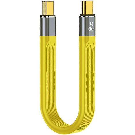 Câble USB-C vers USB-C vers USB-A, câble USB Type-C 10/40 Gbit/s, charge rapide PD 100 W, connecteur mâle Type-C 40G. (1/5)