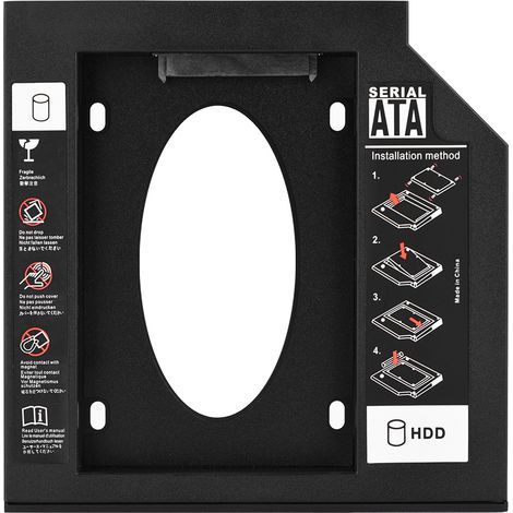 2,5"-SATA-SSD/HDD-Gehäuse, externer Festplattenadapter für Laptops, 9,5 mm - DVD-Laufwerksschacht (1/5)