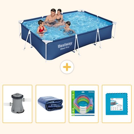 Bestway Bestway Steel Pro Rectangulaire - 300x201x66 cm - 5-pièces S229 (1/5)