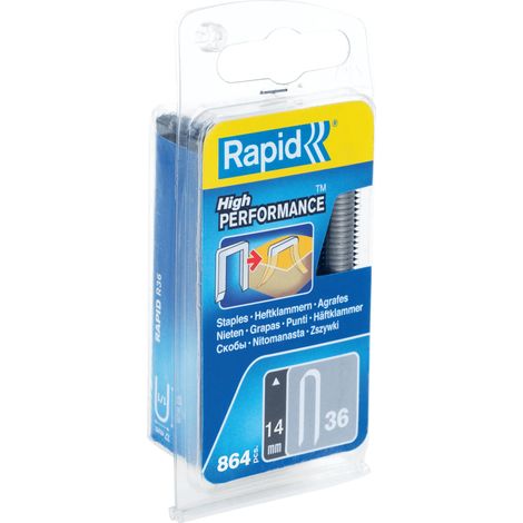 RAPID - Agrafes câbles, diamètre jusqu'à Ø6mm, n°36/14 mm - Blister 864 - Fixation des câbles basse tension 50V - (40109627)