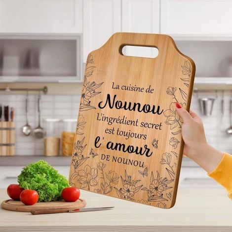 Planche À Découper - Bambou Naturel - 22 x 32 cm - Pour Cuisine Maison - 1 Pièce (1/5)