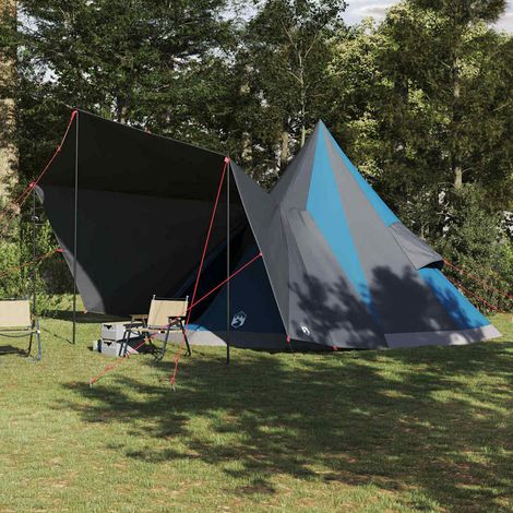vidaXL Carpa Tipi con techo Azul 510 x 690 x 330 cm tafetán (1/5)