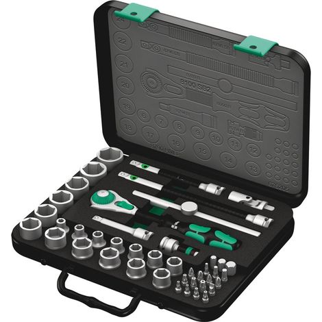 Wera 8100 SB 2 Zyklop Speed-Knarrensatz, 3/8-Antrieb, metrisch, 43-tlg.