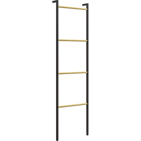 Escalera toallero de bambú y acero negro 49 x 167,5 cm MODENUIT (1/5)