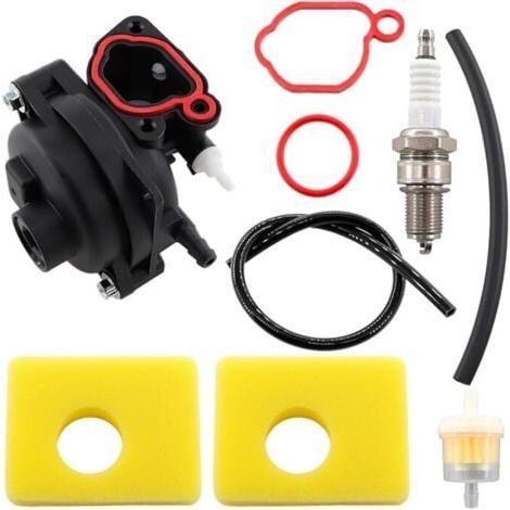 Carburateur compatible avec moteurs Briggs & Stratton 300E, 450E, 500E 550E 575E 600E OVH, 591979, 595656, 590556 591160 tondeuse à gazon avec Filtre à Air Filtre à Essence Bougie d'allumage (1/5)