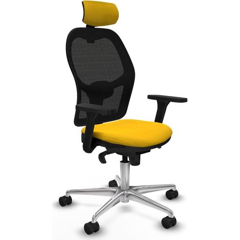 Piqueras et Crespo Chaise de bureau jaune ergonomique