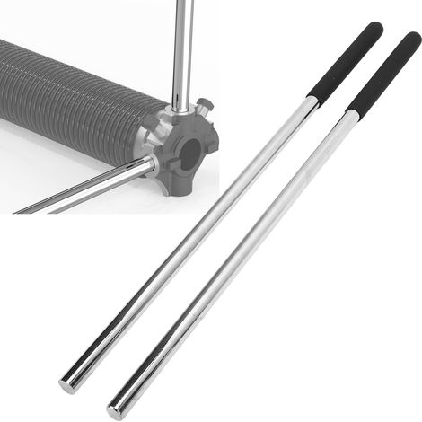 Lot de 2 barres de roulement à ressort de couple pour porte de garage avec poignées antidérapantes, diamètre 1/2 pouce x longueur 17,2 pouces (1/5)