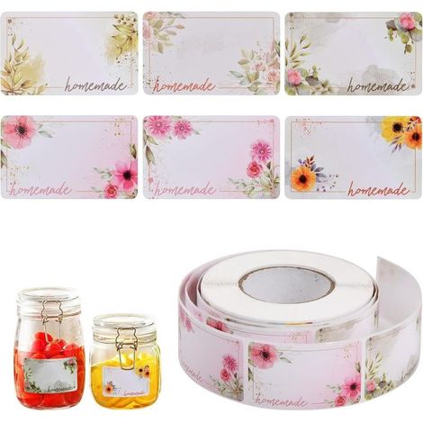 Étiquettes autocollantes pour bocaux et bouteilles de cuisine, 500 pièces, 3 x 5 cm, pour congélateur (1/5)