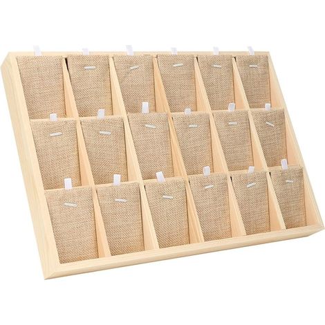 Wooden Jewelry Display Tray with 12 Slots (1/5)