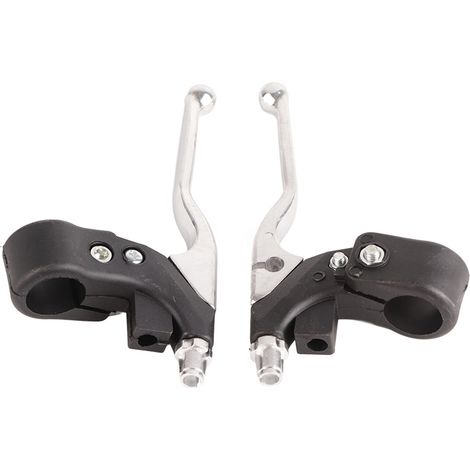 Freno de mano universal de aluminio negro-plateado de 22 mm/7/8 pulgadas para minimotos, motos de cross y ATV de 47 cc/49 cc. (1/5)