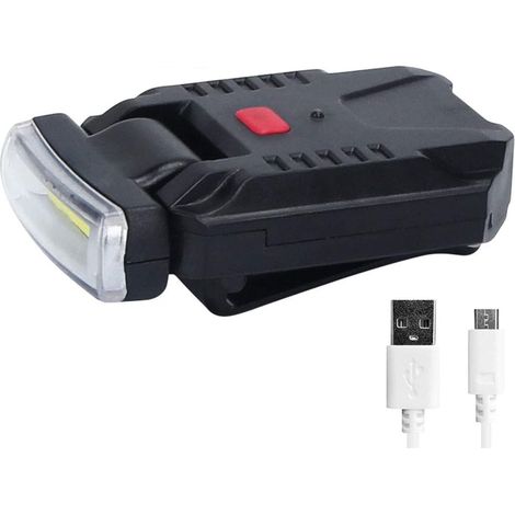 3-W-COB-Stirnlampe zum Aufstecken, ultrahell, USB-aufladbar
