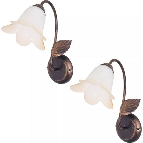 Coppie applique da Parete Vintage in Vetro per Interni coppia lampade-AUTUNNO